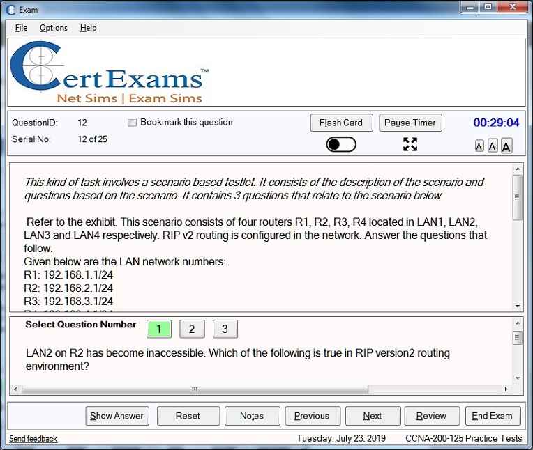 Reliable 200-301 Test Sims