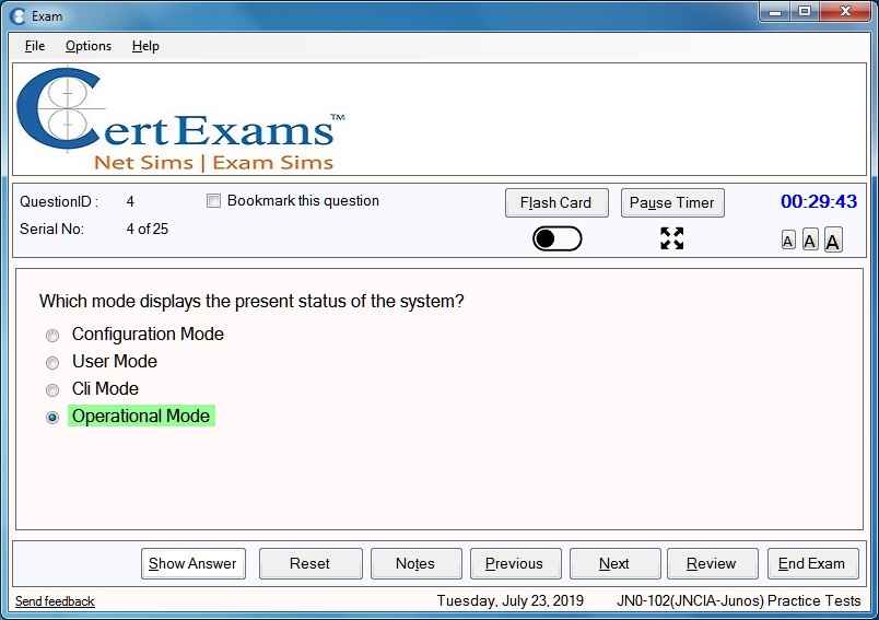 Actual JN0-104 Tests